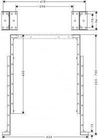 Монтажні скоби Hansgrohe Axor sBox для монтажу на плитку 28011000