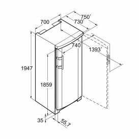 Морозильна камера Liebherr GN 5235 Comfort NoFrost сталь білий GN 5235-21 001