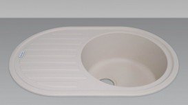 Мойка для кухни Adamant Ellipsis 770х500 мм искусственный гранит ivory 4824296101008