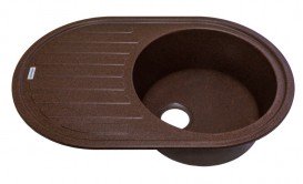 Мойка для кухни Adamant Ellipsis 770х500 мм искусственный гранит mokko 4824296101012