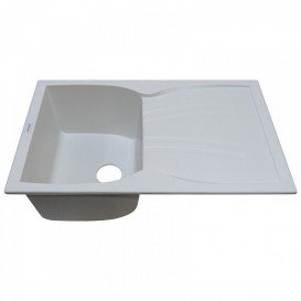 Мойка для кухни Adamant New line 790х500 мм искусственный гранит белый 4824296100701