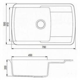 Мойка для кухни Adamant Optimaks 780х500 мм искусственный гранит ivory 4824296101108