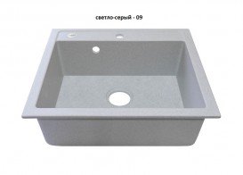 Мийка для кухні Adamant Prizma 590х500 мм штучний граніт світло-сірий 4824296100209