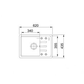Мойка для кухни Adamant Slim 620х435 мм искусственный гранит серый 4824296101404