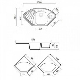 Мойка для кухни Adamant Сonsensus 1060х575 мм искусственный гранит terracotta 4824296100611
