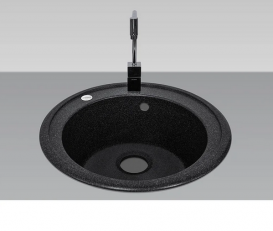 Мойка для кухни Adamant Sun Ø510 мм искусственный гранит черный 2006270043356