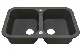 Мийка для кухні Adamant Twins 770х470 мм штучний граніт сірий 4824296100504