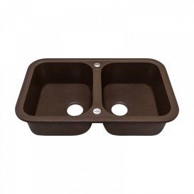Мийка для кухні Adamant Twins 770х470 мм штучний граніт коричневий 4824296100505