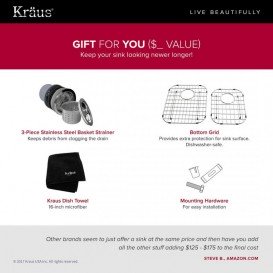 Мойка для кухни асимметричная Kraus Premier Outlast Microshield под столешницу нержавеющая сталь микродекор KBU24E