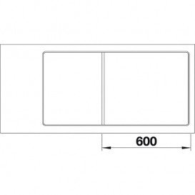 Мийка для кухні Blanco Axia III 6 S-F чаша зліва 99х50 см SILGRANIT® PuraDur® чорний 525853
