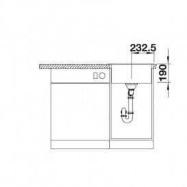 Мийка для кухні Blanco Dalago 45 46,5х51 см SILGRANIT PuraDur® вулканічний сірий 527242