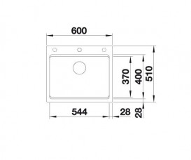 Мийка для кухні Blanco Etagon 6 60х51 см SILGRANIT PuraDur® м'який білий 527076