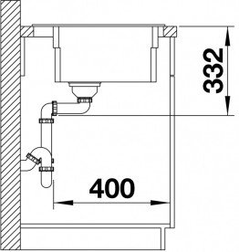 Мойка для кухни Blanco Etagon 6 60х51 см SILGRANIT® PuraDur® черный 525890