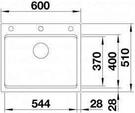 Мойка для кухни Blanco Etagon 6 60х51 см SILGRANIT® PuraDur® черный 525890