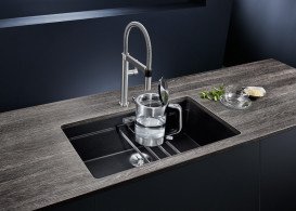 Мойка для кухни Blanco Etagon 700-U 73х46 см SILGRANIT PuraDur® вулканический серый 527261