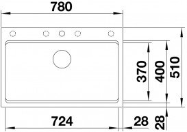 Мойка для кухни Blanco Etagon 8 78х51 см SILGRANIT® PuraDur® черный 525893