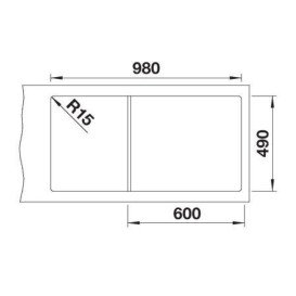 Мойка для кухни Blanco Etagon XL 6 S 100х51 см Silgranit® PuraDur® вулканический серый 528095
