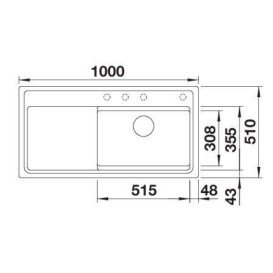 Мойка для кухни Blanco Etagon XL 6 S 100х51 см Silgranit® PuraDur® вулканический серый 528095
