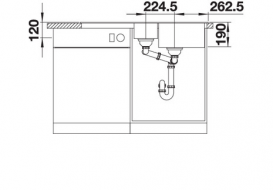 Мийка для кухні Blanco Legra 6 S 100х50 см SILGRANIT® PuraDur® вулканічний сірий 527271