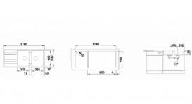 Мийка для кухні Blanco Legra 8 S 116х50 см SILGRANIT® PuraDur® білий 523165