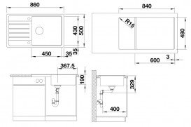 Мойка для кухни Blanco Legra XL 6 S 86х50 см SILGRANIT® PuraDur® вулканический серый 527274