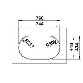 Мойка для кухни Blanco Oovalon 700-IF 75,6х43 см Velgranit облачный белый 527992