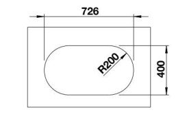 Мийка для кухні Blanco Oovalon 700-U під стільницю 75,6х43 см Velgranit хмарний білий 527990