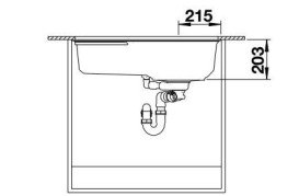 Мийка для кухні Blanco Oovalon 700-U під стільницю 75,6х43 см Velgranit хмарний білий 527990