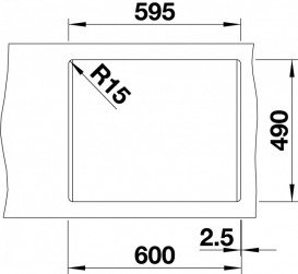 Мойка для кухни Blanco Pleon 61,5х51 см SILGRANIT® PuraDur® черный 525953