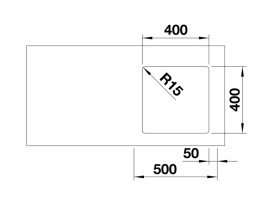 Мойка для кухни Blanco Quato 400-U под столешницу 44х44 см матовая нержавеющая сталь 528229