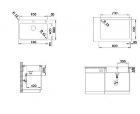 Мийка для кухні Blanco Solis 700-IF/A 74х50 см врізна нержавіюча сталь 526127
