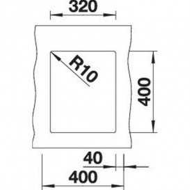 Мийка для кухні Blanco Subline 320-U 35х46 см SILGRANIT PuraDur® вулканічний сірий 527343
