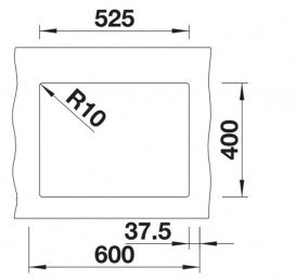 Мийка для кухні Blanco Subline 340/160-U 55,5х46 см SILGRANIT PuraDur® вулканічний сірий 527345