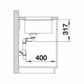 Мийка для кухні Blanco Subline 430/270-U SILGRANIT PuraDur® кави 523160