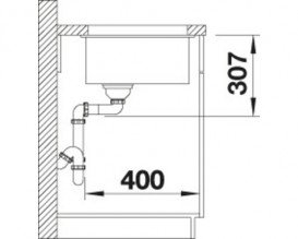 Мойка для кухни Blanco Subline 500-U 53х46 см SILGRANIT PuraDur® мягкий белый 527170