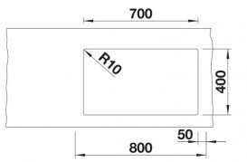 Мойка для кухни Blanco Subline 700-U Level 73х46 см SILGRANIT PuraDur® вулканический серый 527355