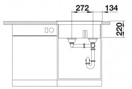 Мийка для кухні Blanco Pleon 6 61,5х51 см SILGRANIT PuraDur® вулканічний сірий 527322