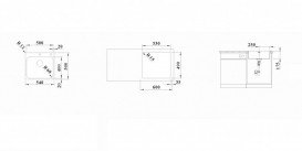 Мийка для кухні Blanco Supra 500-IF/A 54х50 см врізна нержавіюча сталь 526355