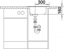 Мийка для кухні Blanco Tipo 45 C врізна нержавіюча сталь 525320
