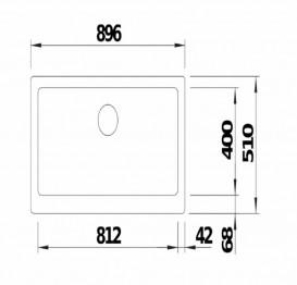 Мойка для кухни Blanco Vintera XL 9-UF 89,6х51 см SILGRANIT® PuraDur® жасмин 526106