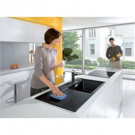 Мойка для кухни Blanco Zenar XL 6S 100х51 см чаша справа SILGRANIT PuraDur® антрацит 523964