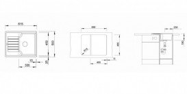 Мойка для кухни Blanco Zia 40 S прямоугольная под столешницу черный 526006