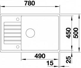 Мойка для кухни Blanco Zia XL 6S Compact  78х50 см SILGRANIT® PuraDur® черный 526019