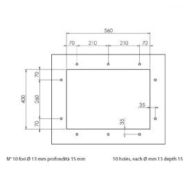 Мийка для кухні CM Filoquadra 61Х45 см Sottotop нержавіюча сталь 11912