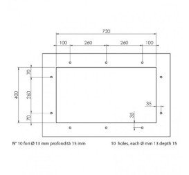 Миття для кухні CM Filoquadra 77Х45 см Sottotop нержавіюча сталь 11916