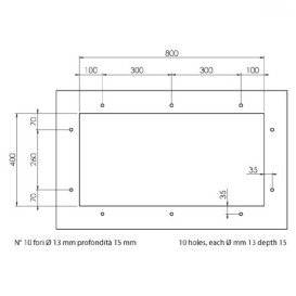 Миття для кухні CM Filoquadra 85Х45 см Sottotop нержавіюча сталь 1191А