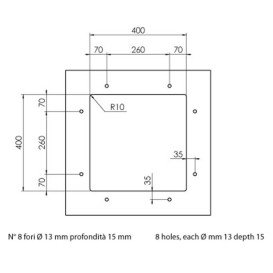 Мийка для кухні CM Filoraggiato 45Х45 см sottotop нержавіюча сталь 12002