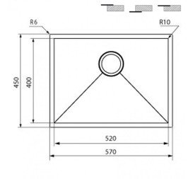 Мийка для кухні CM Iride 57Х45 см нержавіюча сталь мідь 12258X.L29