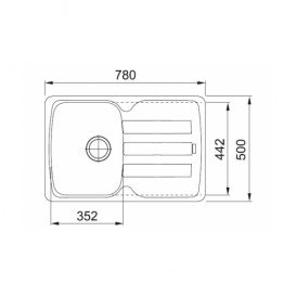 Мийка для кухні Franke Antea AZG 611-78 врізна зворотний Fragranite білий 114.0499.172