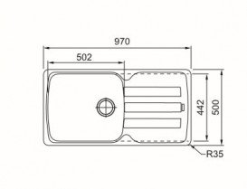 Мойка для кухни Franke Antea AZG 611-97 XL врезная оборотная Fragranite графит 114.0499.176